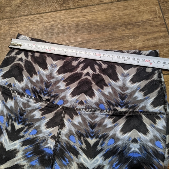 Everlast blue black grey inkblot tights M EUC - Picture 4 of 4